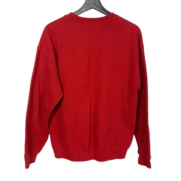 Vintage Y2K Six Flags Magic Mountain California Oversized Red Pull Over Sweater - Picture 2 of 7